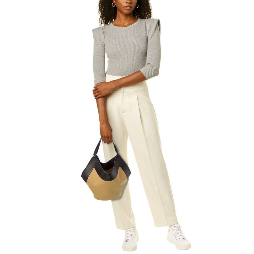 Khaite Lotus Medium Canvas & Leather Tote, Beige - Picture 4 of 4
